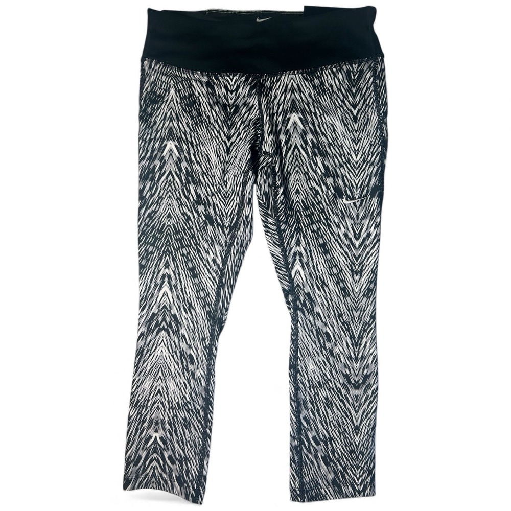 Nike Dri-fit Women's XS Epic Run Crops Printed Tight Cropped Pants Capris Tights - Picture 1 of 6